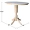 International Concepts Round 36 in Rd Top Pedestal Table, 12 in Leaf, 40.9 inH, Adjustable Height, Unfinished, 36 in W, Wood K-36RXT-11P-2 - alternate 8